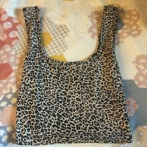 Leopard print crop top